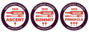 Ascent, Summit, Pinnacle restaurant award stickers